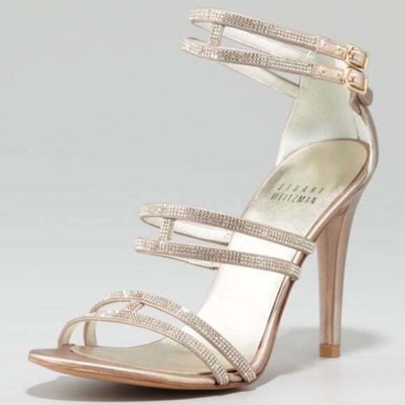 Stuart Weitzman Stops Traffic Crystal sandals sz - Picture 12 of 15